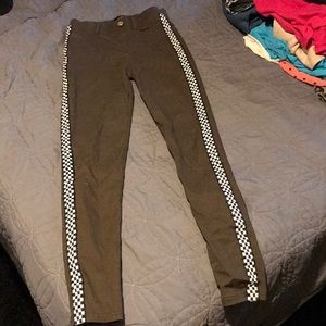 Stretchy Checker Print Jeans